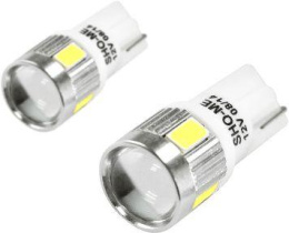 Лампа автомобильная светодиодная Sho-Me ALPHA-05 LENS T10 12В 3Вт упак.:2шт 5000K