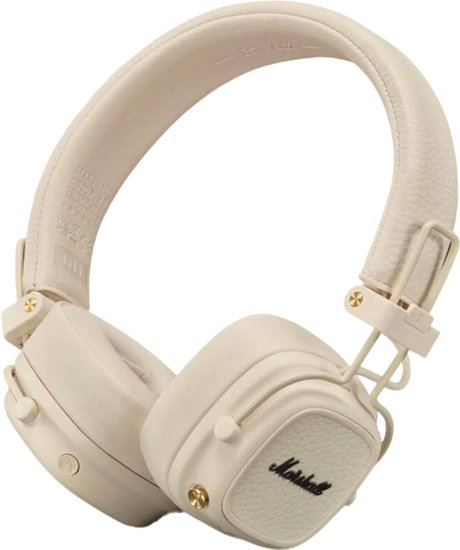 Наушники Marshall Major V Кремовый 1006833 беспроводные, с микрофоном, накладные, портативные, съёмный аудиокабель, Bluetooth 5.3, частотный диапазон: 20-20000 Гц, быстрая зарядка, время работы: 100 ч