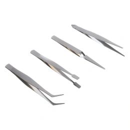 Набор пинцетов 4 пр., нержавеющая сталь РОКОТ 669-216