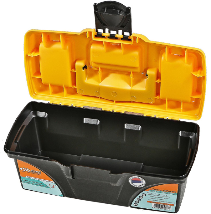 Ящик для инструментов Sturm! TBPROF13 7л 1отд. черный/оранжевый