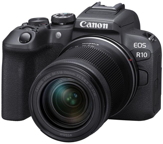 Беззеркальный фотоаппарат Canon EOS R10 kit RF-S 18-150/3.5-6.3 IS STM , черный [5331c016]