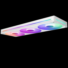 Кулер для корпуса ПК/ Case Cooler NZXT F360 RGB Core 120x120x25mm, 4-pin PWM, RGB, 75.12CFM, 30dBA, 2400RPM, White, Single-Frame RGB Fan Unit RF-U36HF-W1