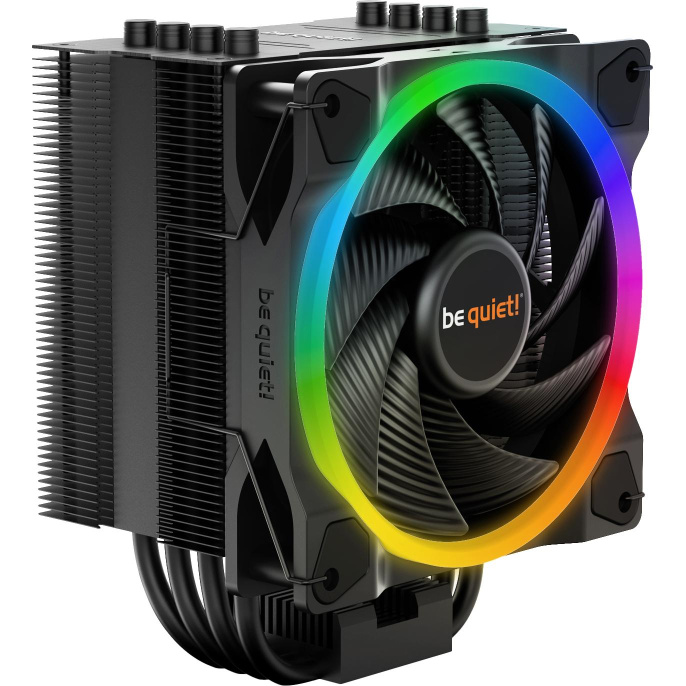 Кулер для процессора CPU Cooler be quiet! PURE ROCK 2 FX 150W, 4-pin PWM, 155mm, Al/Cu, 4x6mm, ARGB, 1x120mm, 42.6CFM, 24.4dBA, 2000RPM, S: 1700/1200/115X/2066/2011 -3 square ILM, AM5/AM4, black BK033