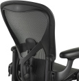 Кресло HERMAN MILLER Aeron C Large, на колесиках, сетка, черный [aeron c large black]