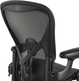 Кресло HERMAN MILLER Aeron C Large, на колесиках, сетка, черный [aeron c large black]