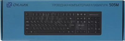 Клавиатура OKLICK Keyboard 505M Black USB 104КЛ 1196544