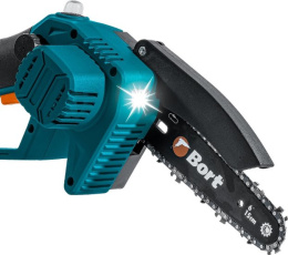 Bort BKS-216-LI Цепная пила аккумуляторная, {36В Li-Ion, Makita 18V LXT, шина 155мм, Бесщеточный, Шаг цепи, дюйм 1/4, движения цепи, м/сек 10, вес 2 кг, 2 АКБ + ЗУ} [93418279]