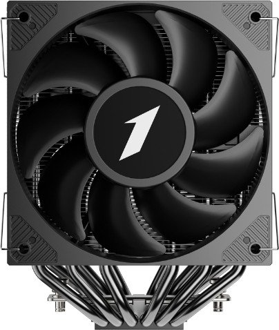 Кулер 1stPlayer CY12D Черный CY12D-BK Intel LGA1851/1700/1200/115x, AMD AM5/AM4, крепление на винтах, 6 тепловых трубок 6мм , размер вентилятора: 120x120x25мм, гидравлический подшипник, 1900об/мин, 57.56CFM, 38.21dB A