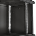 Шкаф телекоммуникационный 19" настенный 9U ExeGate EC-WM-9U.450.G.BLACK 19”, 9U, 600x450x500mm ШхГхВ , передняя дверь закаленное стекло, съемные боковые панели, пыле- и влагозащита IP23, черный RAL 9004 EX298607RUS