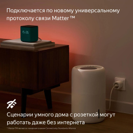 Умная розетка Yandex Matter EUBT Wi-Fi белый YNDX-00540WHT
