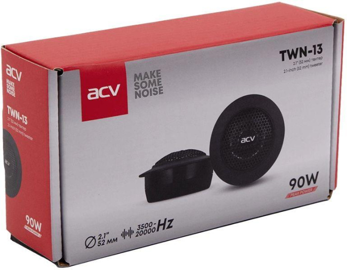 Колонки автомобильные ACV TWN-13, 2.8 см, комплект 2 шт. [29127]