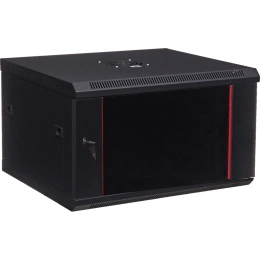 Серверный настенный шкаф W&T 6U 600х500 19 дюймов черный C066050BWTWOF