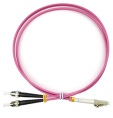 Оптический патч-корд duplex LC-ST 50/125 MM Cabeus FOP-50-OM4-LC-ST-1m 1 метр маджента LSZH