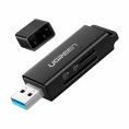 Кардридер UGREEN CM104 (40752) USB 3.0 to TF + SD Dual Card Reader.  Цвет: черный
