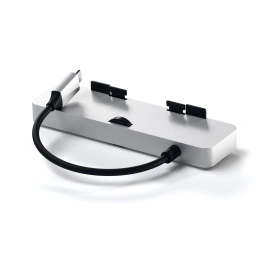 USB-концентратор Satechi Aluminum Type-C Clamp Hub Pro для new 2017 iMac и iMac Pro. Интерфейс USB-C. 3 разъема USB 3.0, 1 разъем USB-C, слоты для карты памяти SD, Micro SD. Цвет серебряный. (ST-TCIMHS)