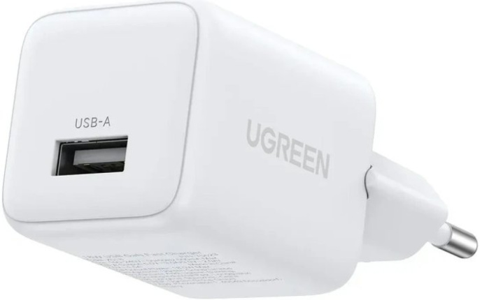 Сетевое зарядное Ugreen X518 75623 (белый) сетевое зарядное для телефонов/для планшетов, USB Type-A, 18 Вт, быстрая зарядка, без кабеля