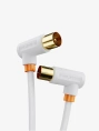 Кабель CABLETIME CF35N (CT-AV101-10-W3) 3 м, TV/антенны, 90 градусов, 75 Ом, белый