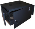 Шкаф Шкаф настенный Next, 6U 550x450, металлическая дверь, черный TWT-CBWNM-6U-6x4-BK