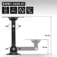 Кронштейн для TV/монитора 13"-34" настенный ExeGate EWM1-3420-01 VESA 75x75, 100x100, макс.нагрузка 20 кг, наклон -8°/+8°, поворот -90°/+90°, расстояние до стены 65-190мм, цвет черный EX297367RUS