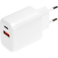 Rexant 18-2225 Сетевое зарядное устройство USB QC 20W + Type C PD 20W , белое