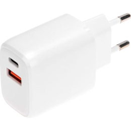 Rexant 18-2225 Сетевое зарядное устройство USB QC 20W + Type C PD 20W , белое
