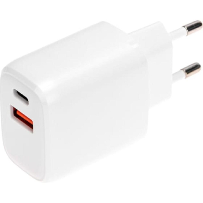Rexant 18-2225 Сетевое зарядное устройство USB QC 20W + Type C PD 20W , белое