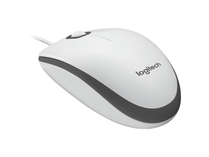Мышь Logitech M100, оптическая, проводная, USB, белый и черный [910-006764]