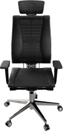Кресло руководителя МЕТТА Yoga 4DF B2-14D - YM93+Infinity, сетка/экокожа, до 150кг, мультиблок, регулируемые 5D подлокотники,  черный/черный