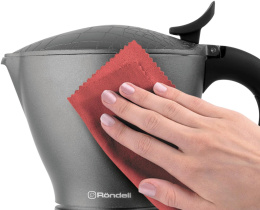 Кофеварка гейзерн. Rondell Escurion Grey RDA-1274 0.45л алюминий серый