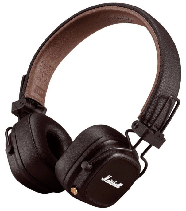 Наушники Marshall Major IV Коричневый 1006127 беспроводные, с микрофоном, накладные, портативные, Bluetooth 5.0, 20-20000 Гц, складное оголовье, быстрая зарядка, время работы: 80 ч