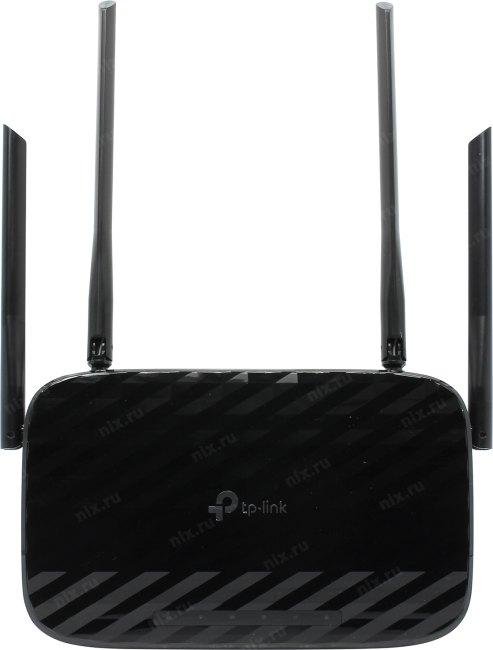 Wi-Fi роутер TP-LINK ARCHER C6,  Wi-Fi 5,  AC1200,  2.4/5ГГц, 4 LAN,  черный