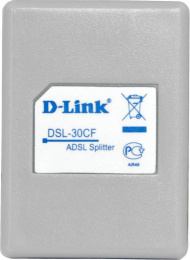 Сплиттер D-Link DSL-30CF/RS DialUp, внешний, белый