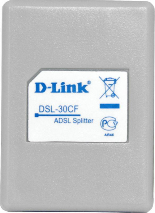 Сплиттер D-Link DSL-30CF/RS DialUp, внешний, белый