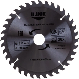 Диск пильный по дереву (210х30/25.4 мм; Z36) D.BOR 9K-802103605D