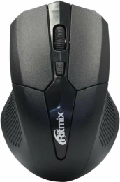 Беспроводная компьютерная мышь RITMIX RMW-560-BLACK полноразмерная мышь, беспроводная радио, сенсор оптический 1000 dpi, 3 кнопки, колесо с нажатием, цвет черный