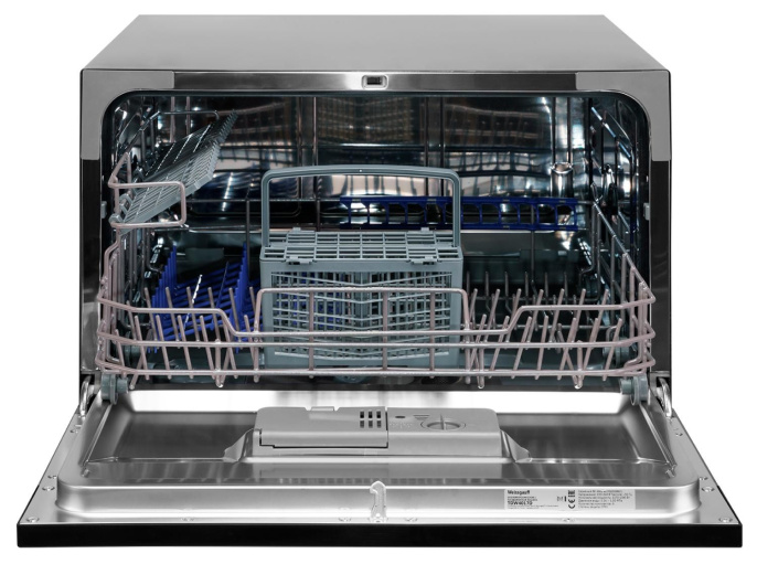 Посудомоечная машина WEISSGAUFF TDW 4017 D, компактная, настольная, 55см, загрузка 6 комплектов, черный [419432]