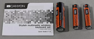 Комплект Клавиатура + мышь беспроводная Canyon wireless combo-set, (комплект), Черный CNS-HSETW3-RU