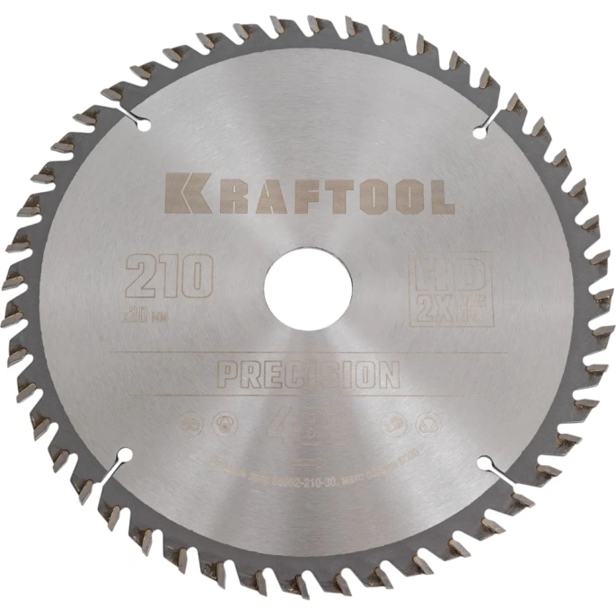 Диск пильный по дереву KRAFTOOL Precission 210x30 мм, 48Т 36952-210-30