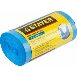 STAYER Мешки для мусора "Comfort" с "ушками", голубые, 35л, 30шт [39155-35]