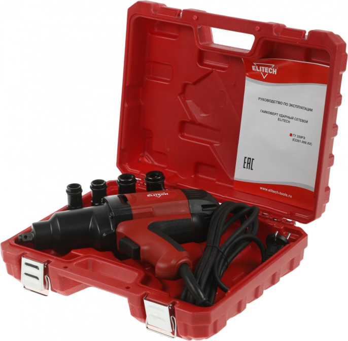 Ударный гайковерт Elitech ГУ 350РЭ (E2201.008.01), сетевой [195982]