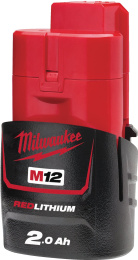 Аккумулятор Milwaukee M12 B2 (4932430064) (Li-ion, для электроинструмента, совместим с Milwaukee M12, 12 В, 2 А·ч)