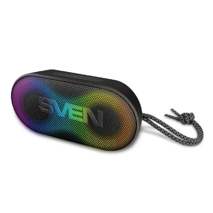 Портативная акустическая система SVEN PS-99, черный 10 Вт, Waterproof IPx5 , TWS, Bluetooth, 1800мА*ч SV-022389