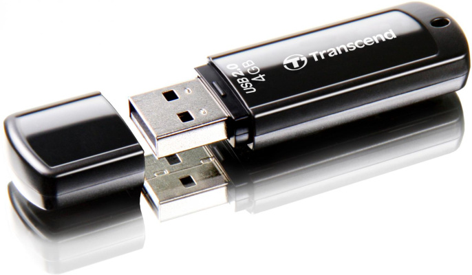 Transcend USB Drive 4Gb JetFlash 350 TS4GJF350 черный {USB 2.0}