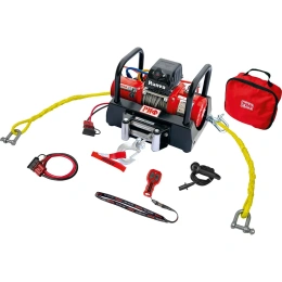 Переносная лебедка РИФ 9.5XS c площадкой и проводами в сборе, короткий барабан 9.5XS-KIT