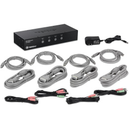 Переключатель консоли (KVM) TRENDnet 4-port DVI KVM Switch Kit RTL {6}