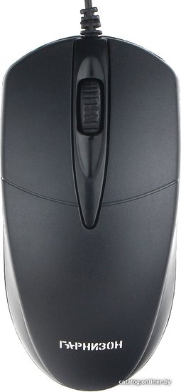 Гарнизон Мышь GM-220XL, USB, чип- Х, черный, 2м,1000 DPI, 2кн.+колесо-кнопка