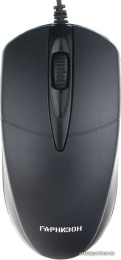 Гарнизон Мышь GM-220XL, USB, чип- Х, черный, 2м,1000 DPI, 2кн.+колесо-кнопка