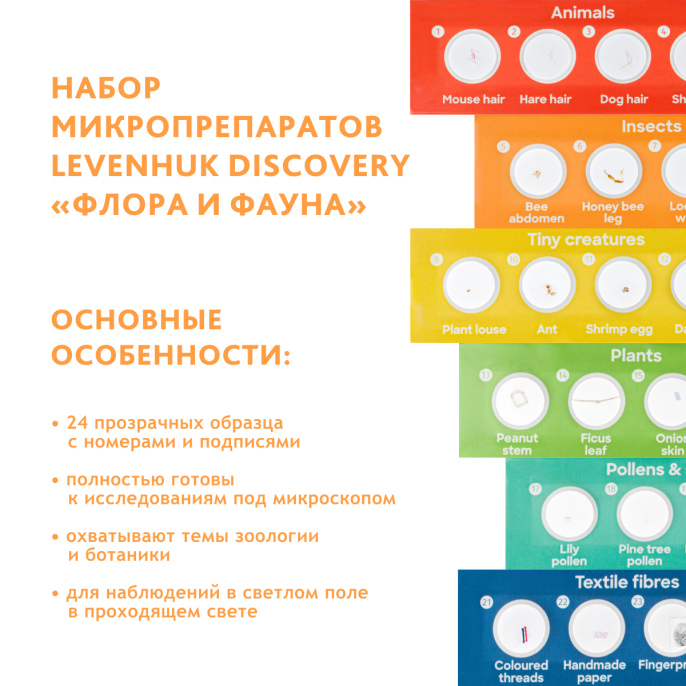 Микроскоп Levenhuk Discovery Micro Solar с книгой