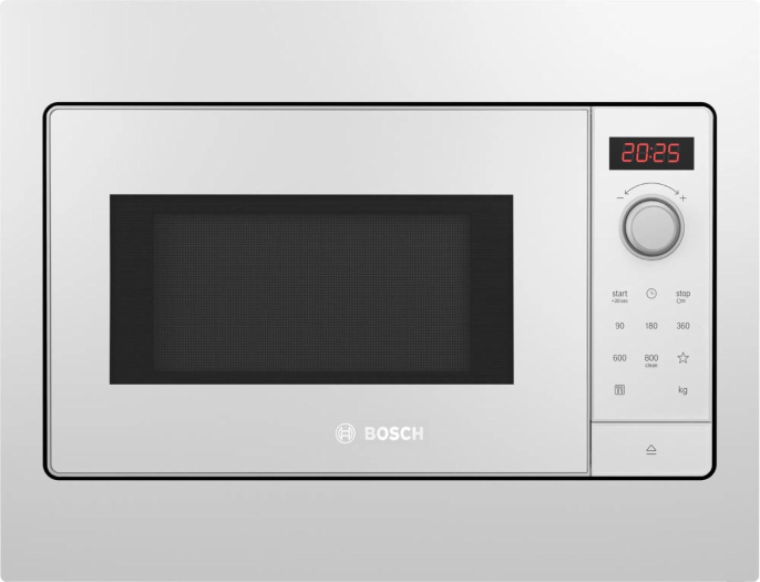 Встраиваемая микроволновая печь Bosch BFL523MW3, 20л, 800Вт, белый