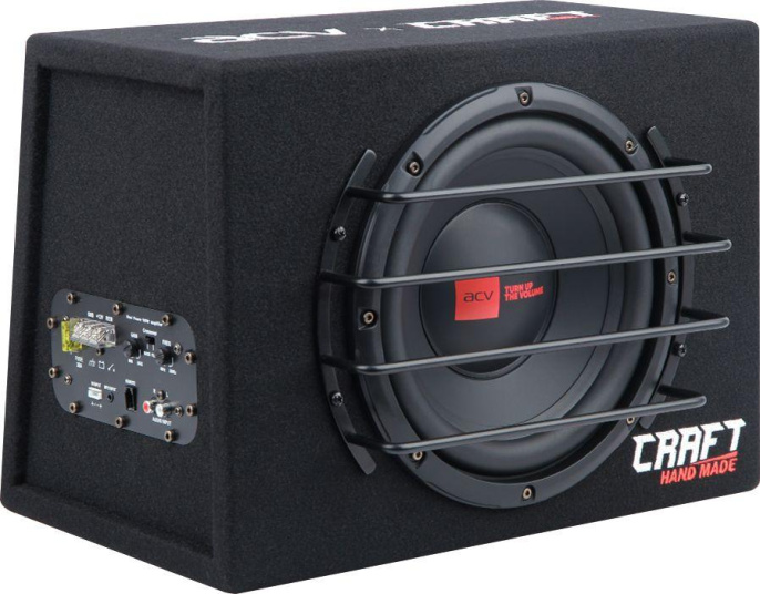 Сабвуфер автомобильный ACV CRAFT B10A 200Вт активный 25см/10"